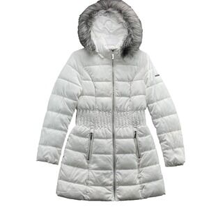 Laundry Puffer Jacket Women Small Faux Fur CoatInsulated Outdoor Winter Chic Y2k